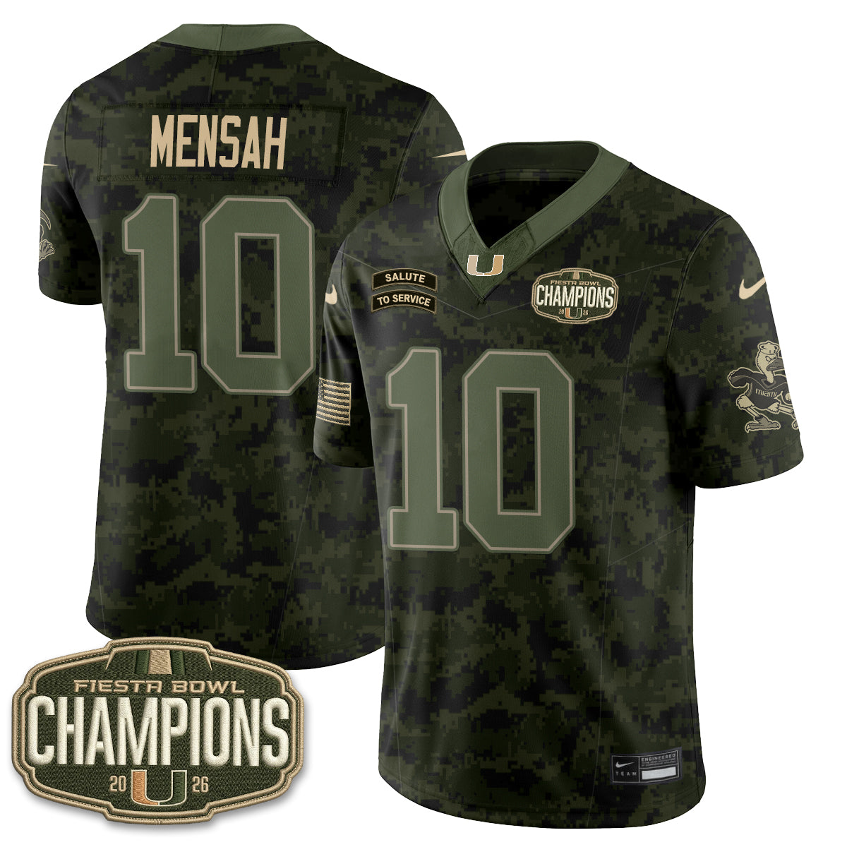 Miami Hurricanes 2026 Salute to Service Vapor Jersey - Stitched