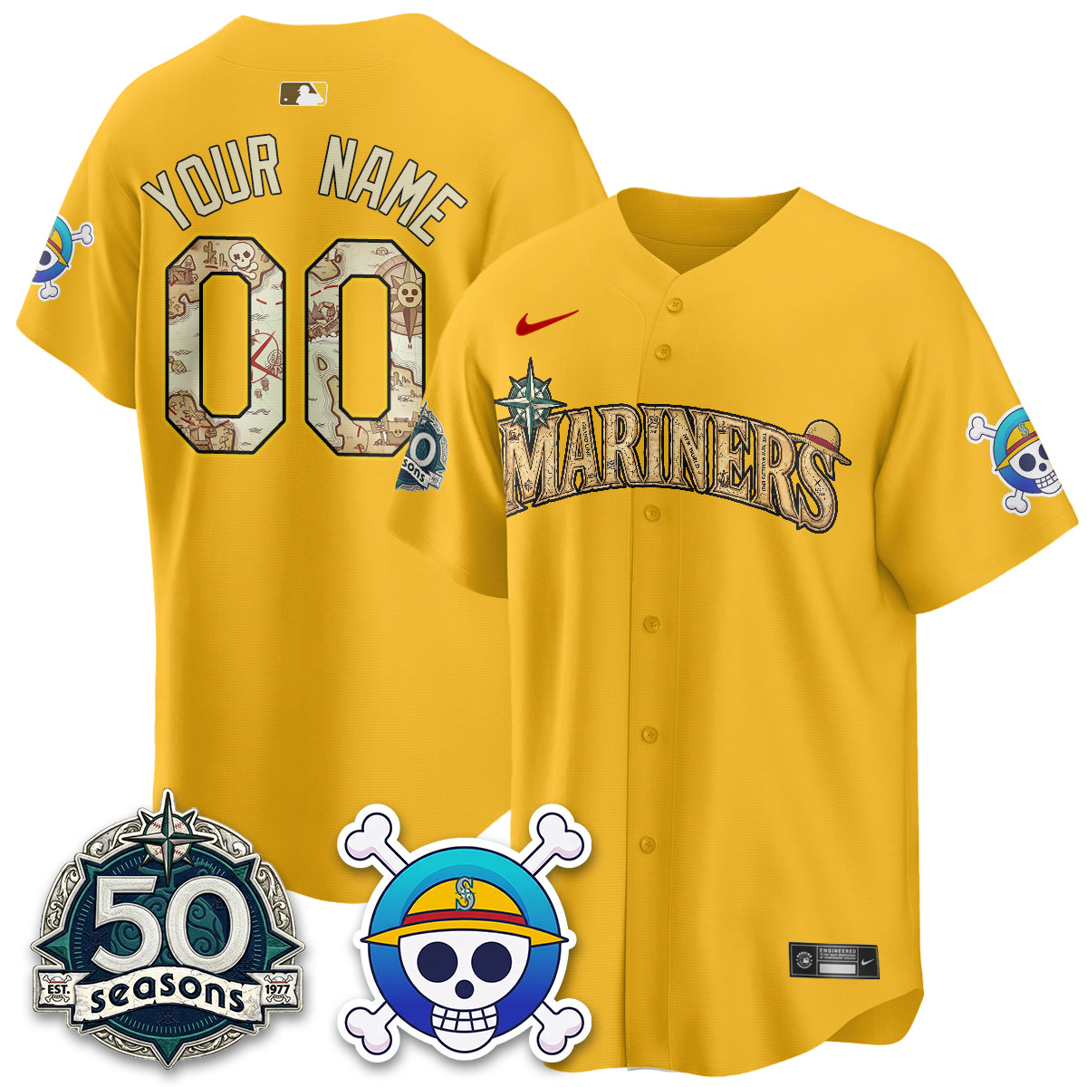 Seattle Mariners OP Japanese Cartoon Vapor Limited Custom Jersey - Printed