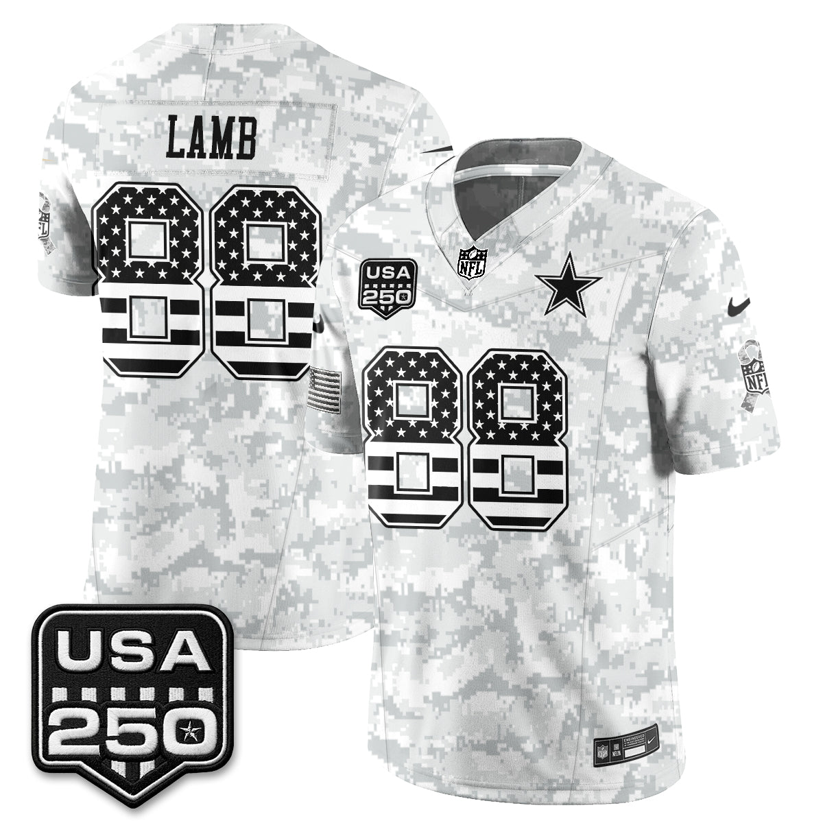 DAL 2026 Salute to Service Edition Vapor Jersey - Stitched