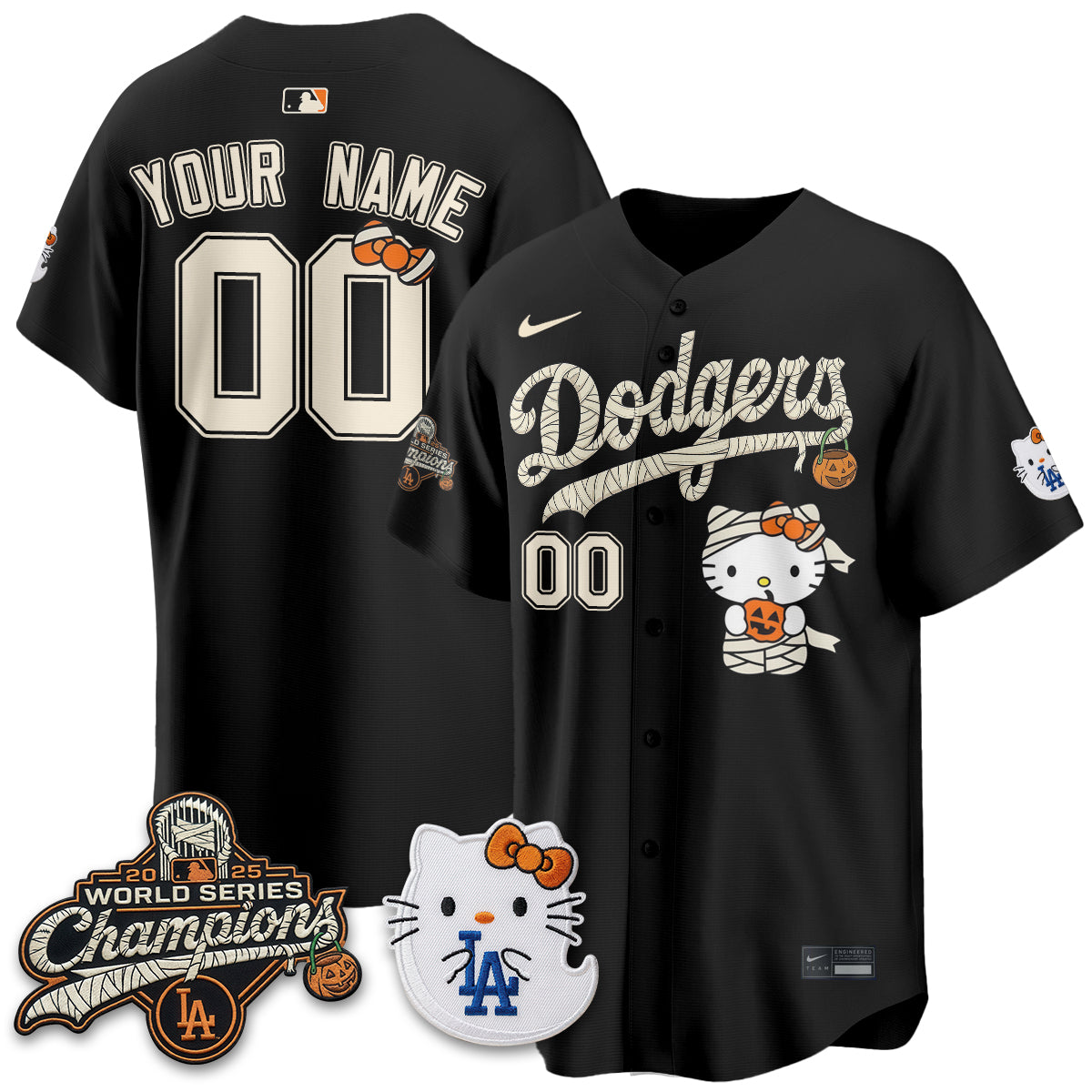 Los Angeles Dodgers Halloween 2026 Vapor Custom Jersey V2- Stitched