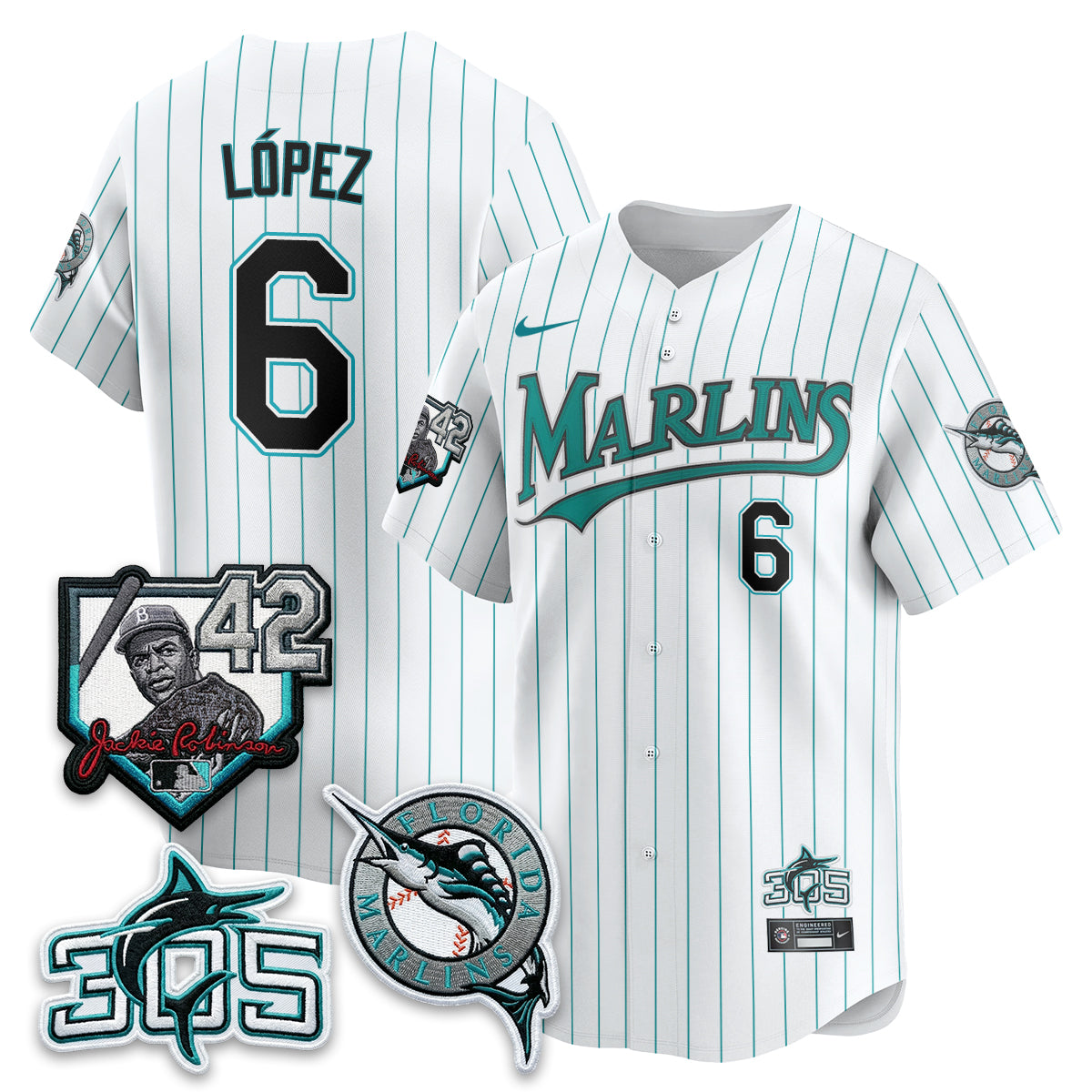 MIA 2026 Throwback Jackie Robinson New Era Vapor Limited Jersey - All Stitched