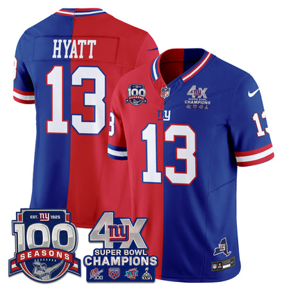 NYG 4X SBowl Split Edition Vapor Jersey - Stitched
