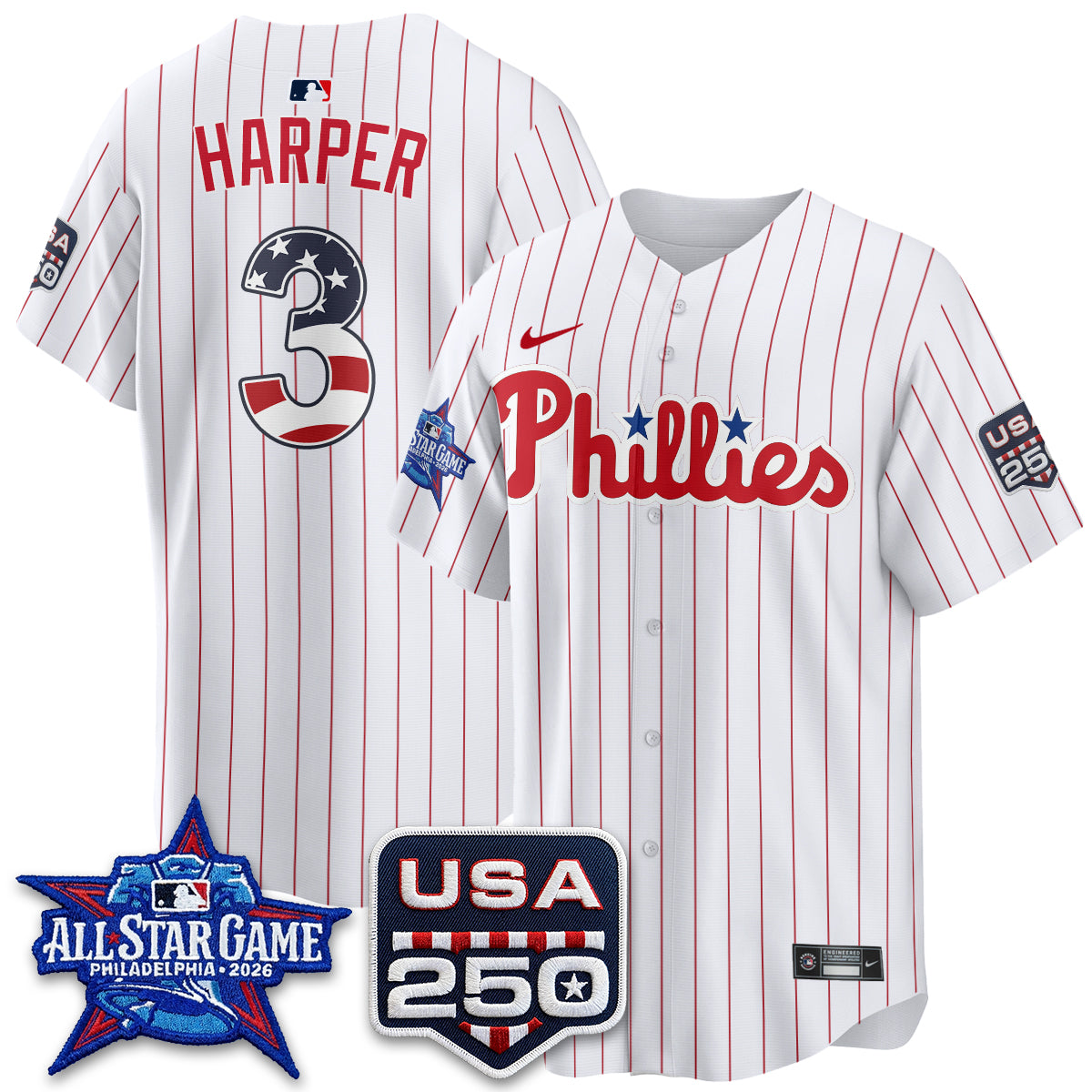 Philadelphia Phillies 2026 All Star Edition Vapor Jersey - Stitched