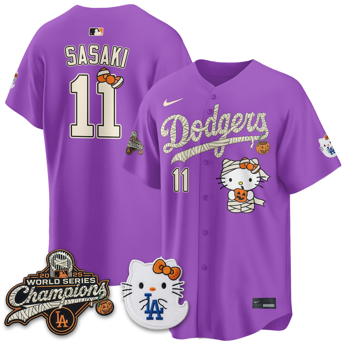 Los Angeles Dodgers Halloween 2026 Vapor Jersey V2- Stitched