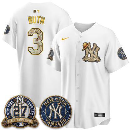New York Yankees x OP Japanese Cartoon Limited Jersey -  Stitched