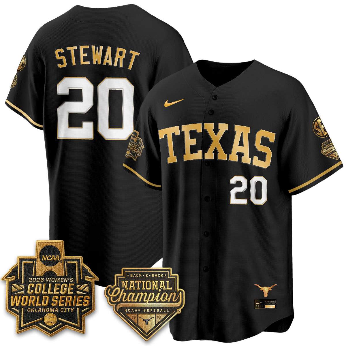 TEX Softball 2026 World Series (WCWS) Vapor Premier Limited Jersey - B2B Champs - Stitched