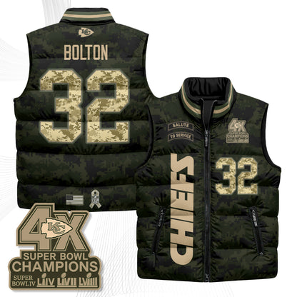 KC 2026 Salute to Service Puffer Vest - Printed