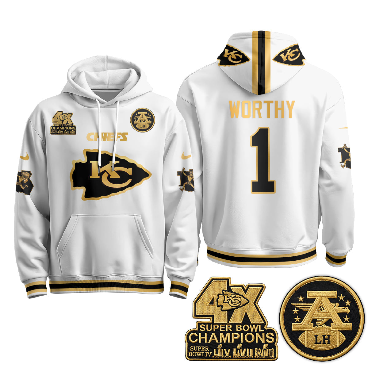 KC 4X Champs Gold Edition Fleece Hoodie - Printed
