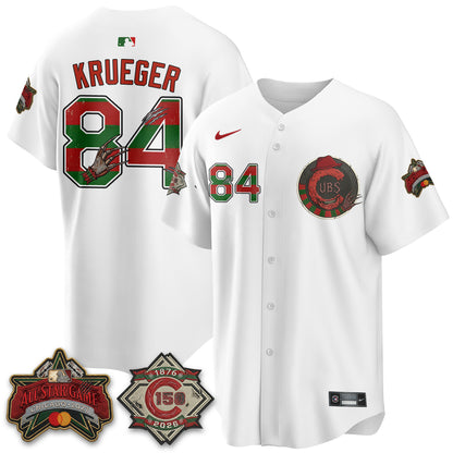 Chicago Cubs A Nightmare on Wrigley Field Edition Vapor Jersey - Stitched