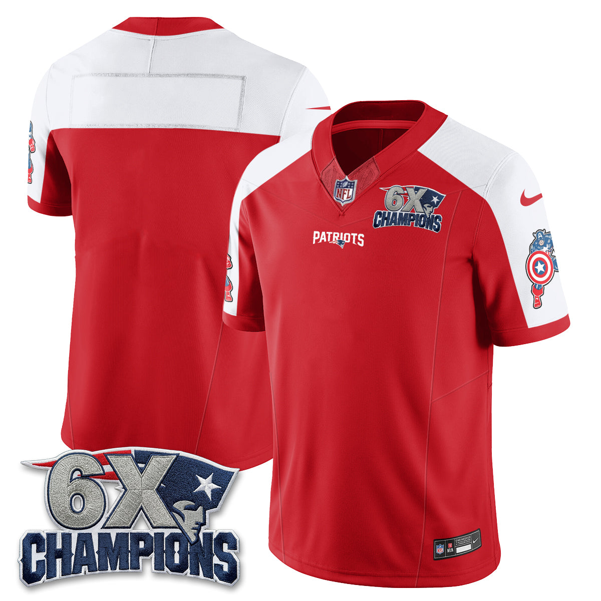 New England Patriots x Vibranium Shield Edition Vapor Jersey V2 - Stitched