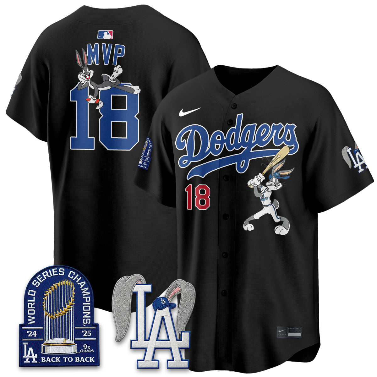 Los Angeles Dodgers Bunny Edition Vapor Jersey - Stitched