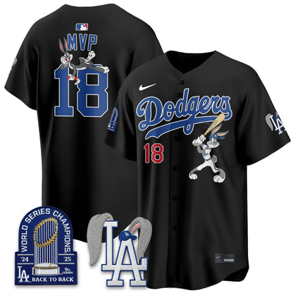 Los Angeles Dodgers Bunny Edition Vapor Jersey - Stitched