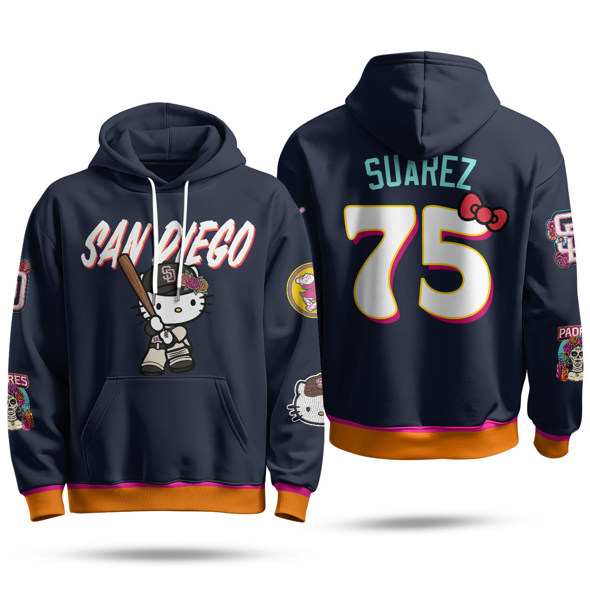 San Diego Padres x Meow KT Fleece Hoodie - Printed