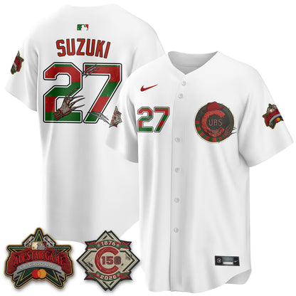 Chicago Cubs A Nightmare on Wrigley Field Edition Vapor Jersey - Stitched