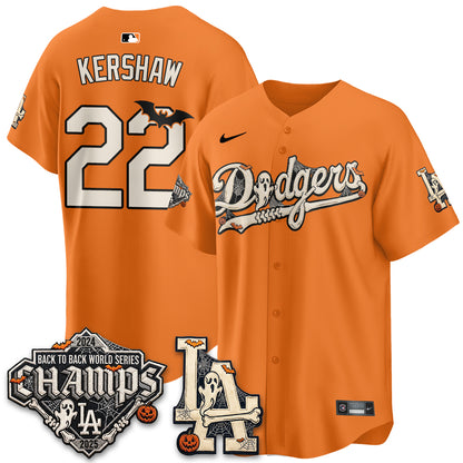 Los Angeles Dodgers Halloween 2026 Vapor Jersey - Stitched
