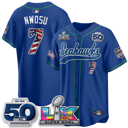 SEA SB LX Champs America Edition Vapor Baseball Jersey - Stitch