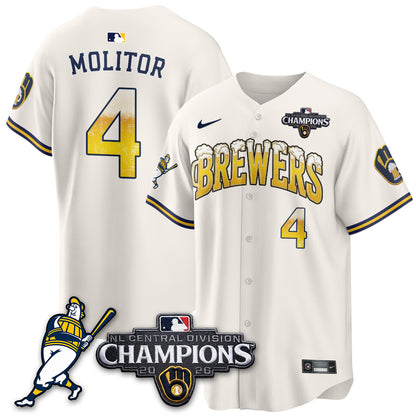 Milwaukee Brewers 2026 NL Division Champs Vapor Jersey V2- Stitched