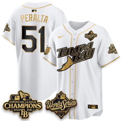 TB 2026 AL Champions Gold Edition Vapor Jersey - Stitched