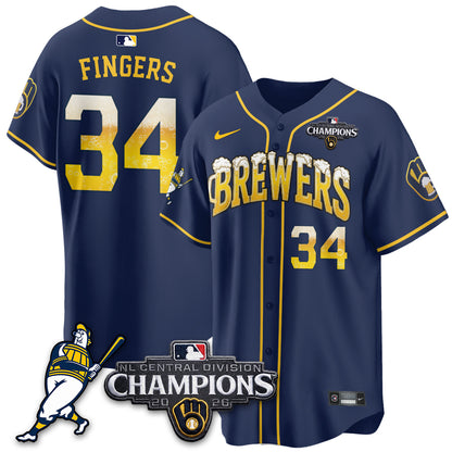 Milwaukee Brewers 2026 NL Division Champs Vapor Jersey V2- Stitched