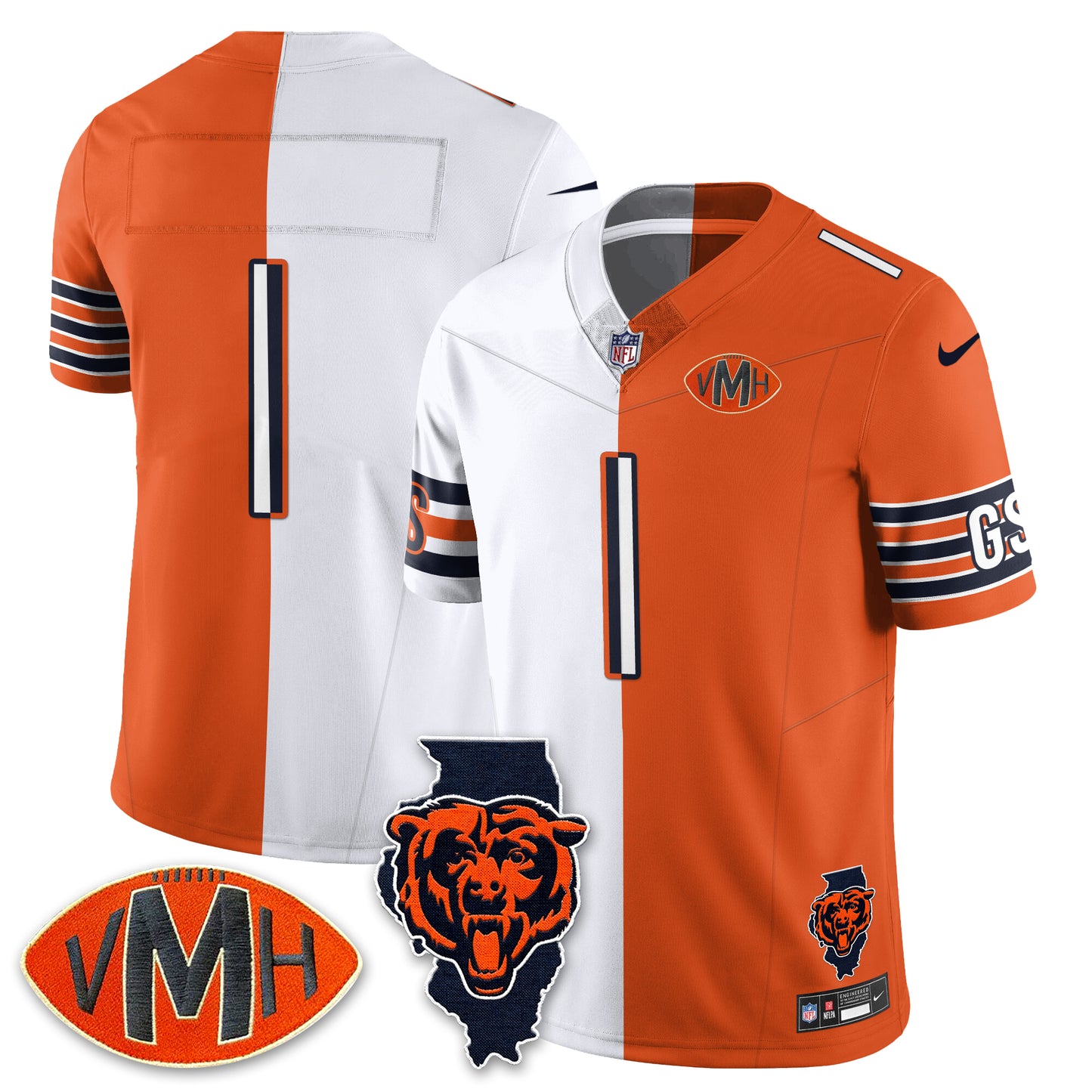 CHI Honor Virginia Halas McCaskey Jersey - Stitched n1
