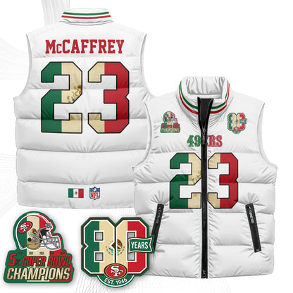 SF Mexico Style Puffer Vest - Printed
