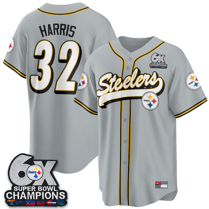 Pittsburgh Steelers 6x SBowl Baseball Vapor Jersey - Stitched