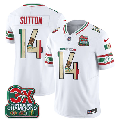 Denver Broncos Mexico Edition Vapor Jersey - Stitched