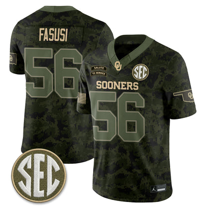 Oklahoma Sooners 2026 Salute to Service Vapor Jersey - Stitched