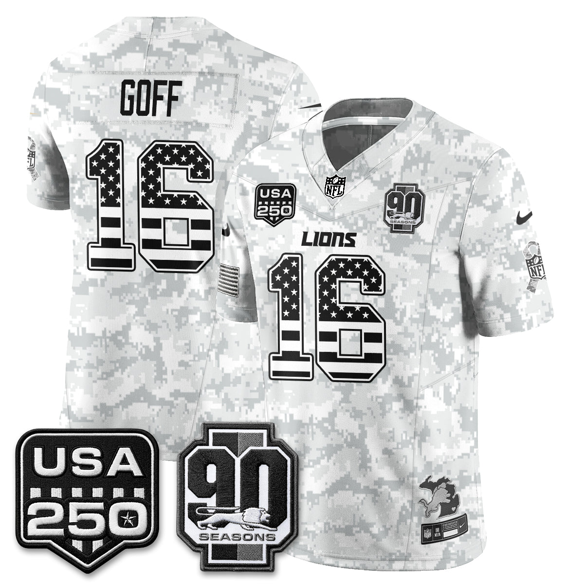 DET 2026 Salute to Service Vapor Jersey - Stitched
