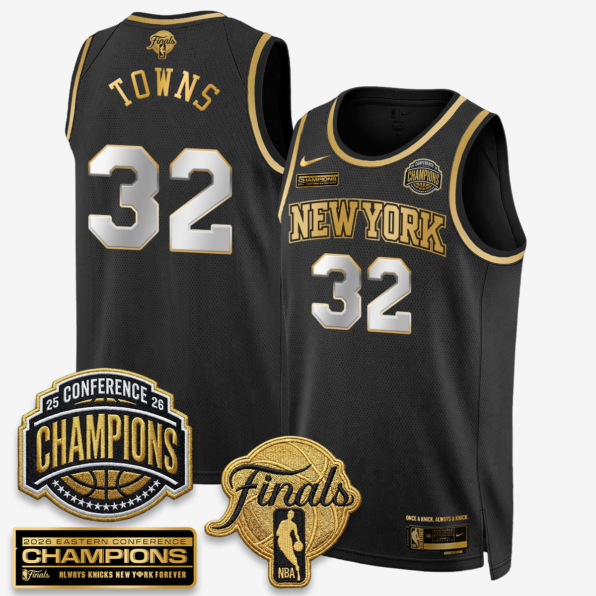 NYK 2026 NBA Eastern Conference Champions Vapor Jersey - Stitched n6