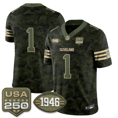 Cleveland Browns 2026 Salute to Service Vapor Jersey - Stitched