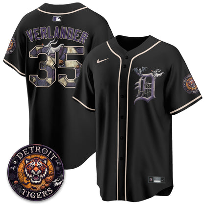 Detroit Tigers Nightmare Edition Vapor Limited Jersey - Stitched