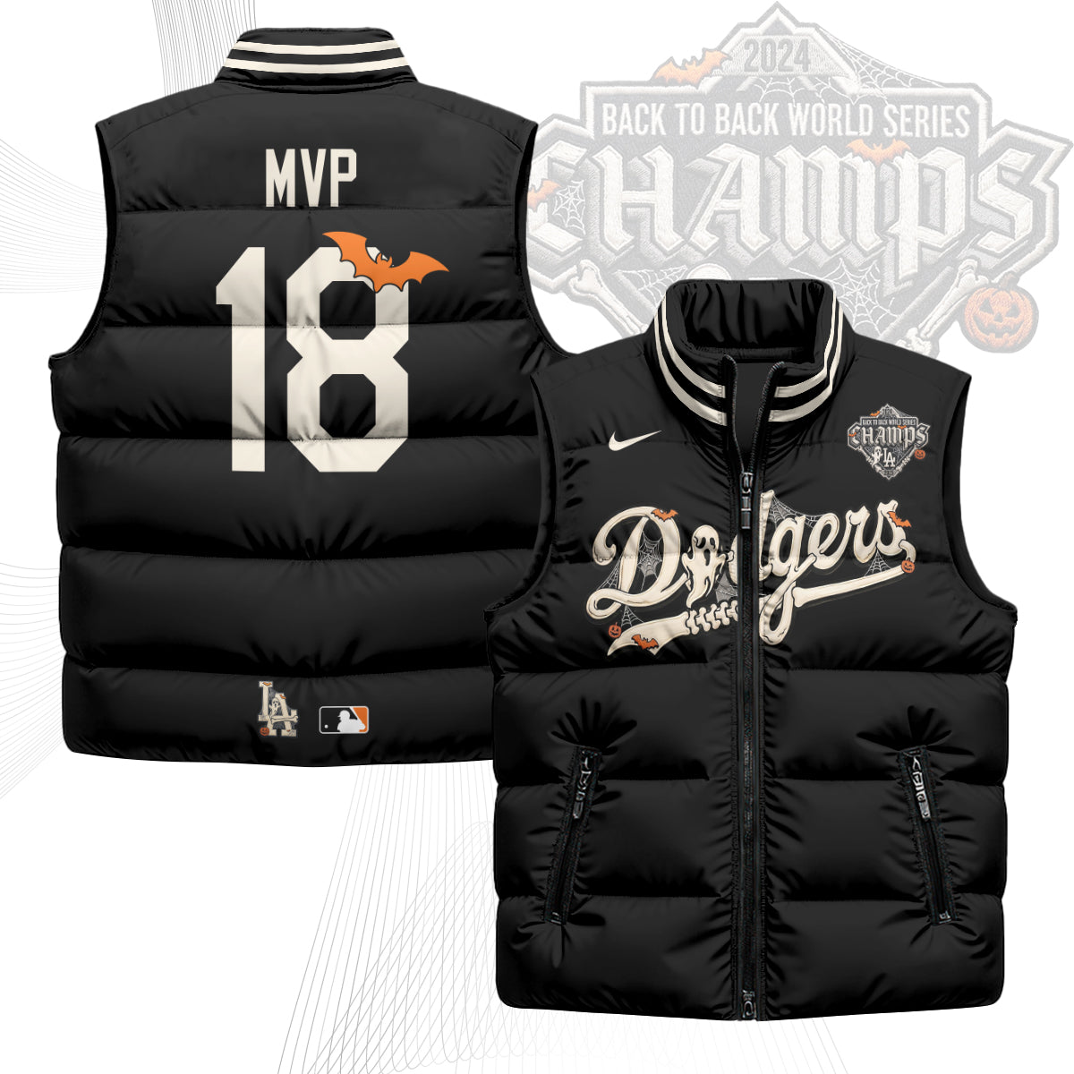 LAD Halloween 2026 Unisex Puffer Vest - Printed