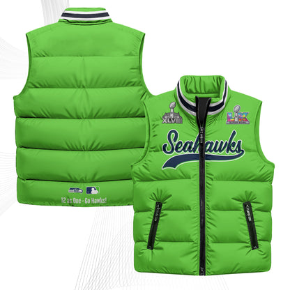SEA S.Bowl Champs Puffer Vest - Printed