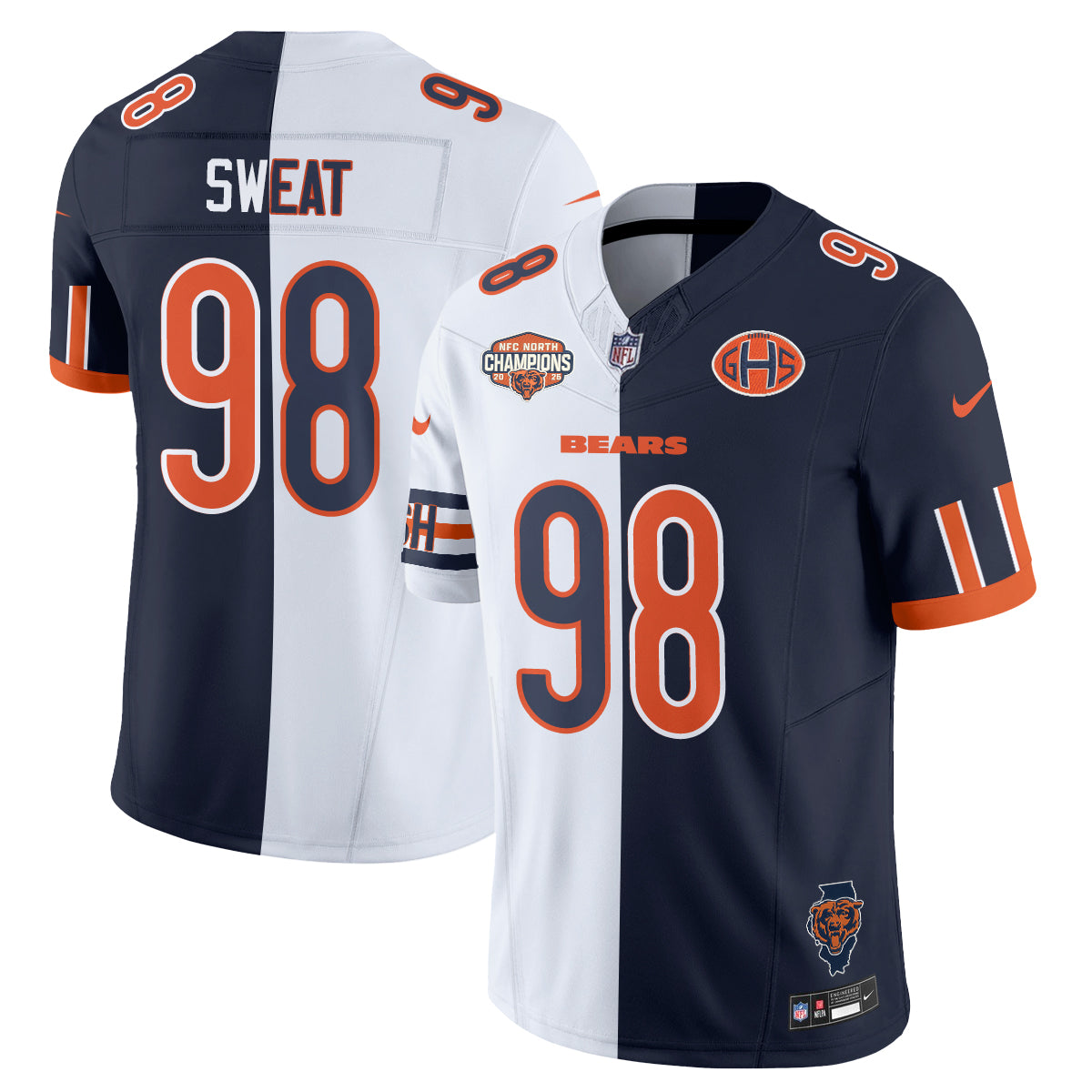 Chicago Bears 2026 Split Edition Vapor Jersey - Stitched