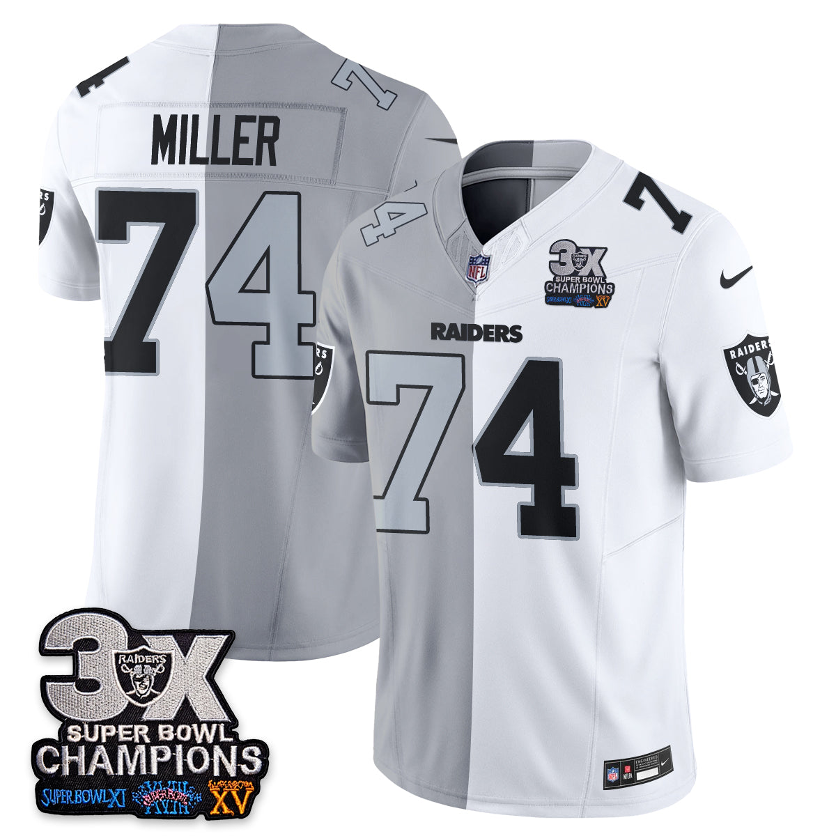 Las Vegas Raiders Split Edition Vapor Jersey - Stitched