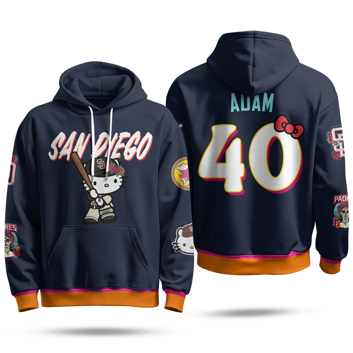 San Diego Padres x Meow KT Hoodie - Stitched
