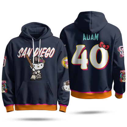 San Diego Padres x Meow KT Hoodie - Stitched