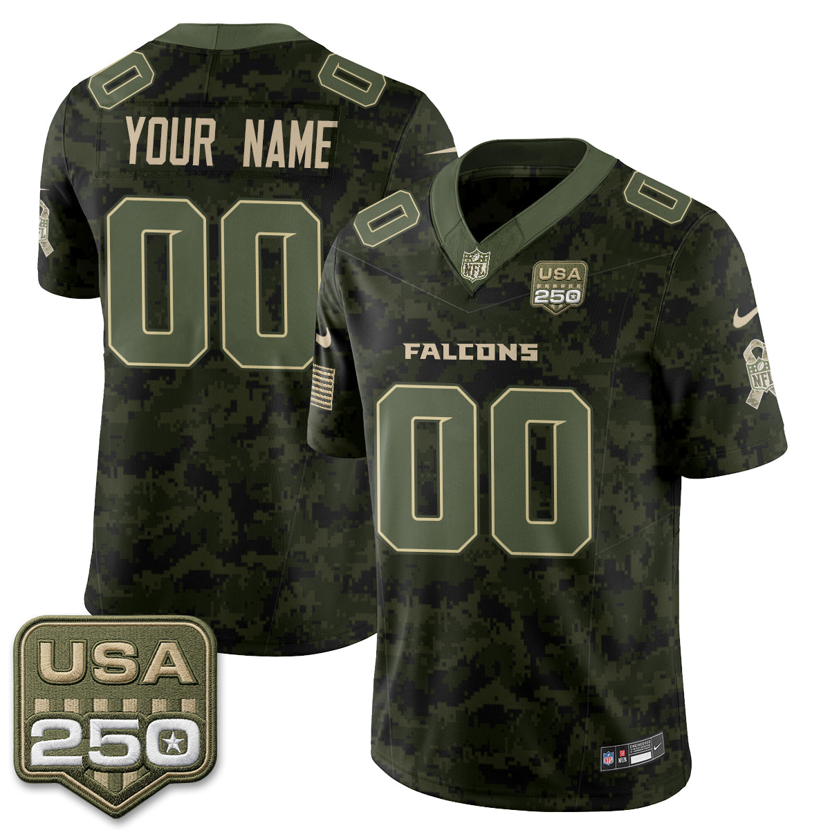 Atlanta Falcons 2026 Salute to Service Vapor Custom Jersey - Stitched