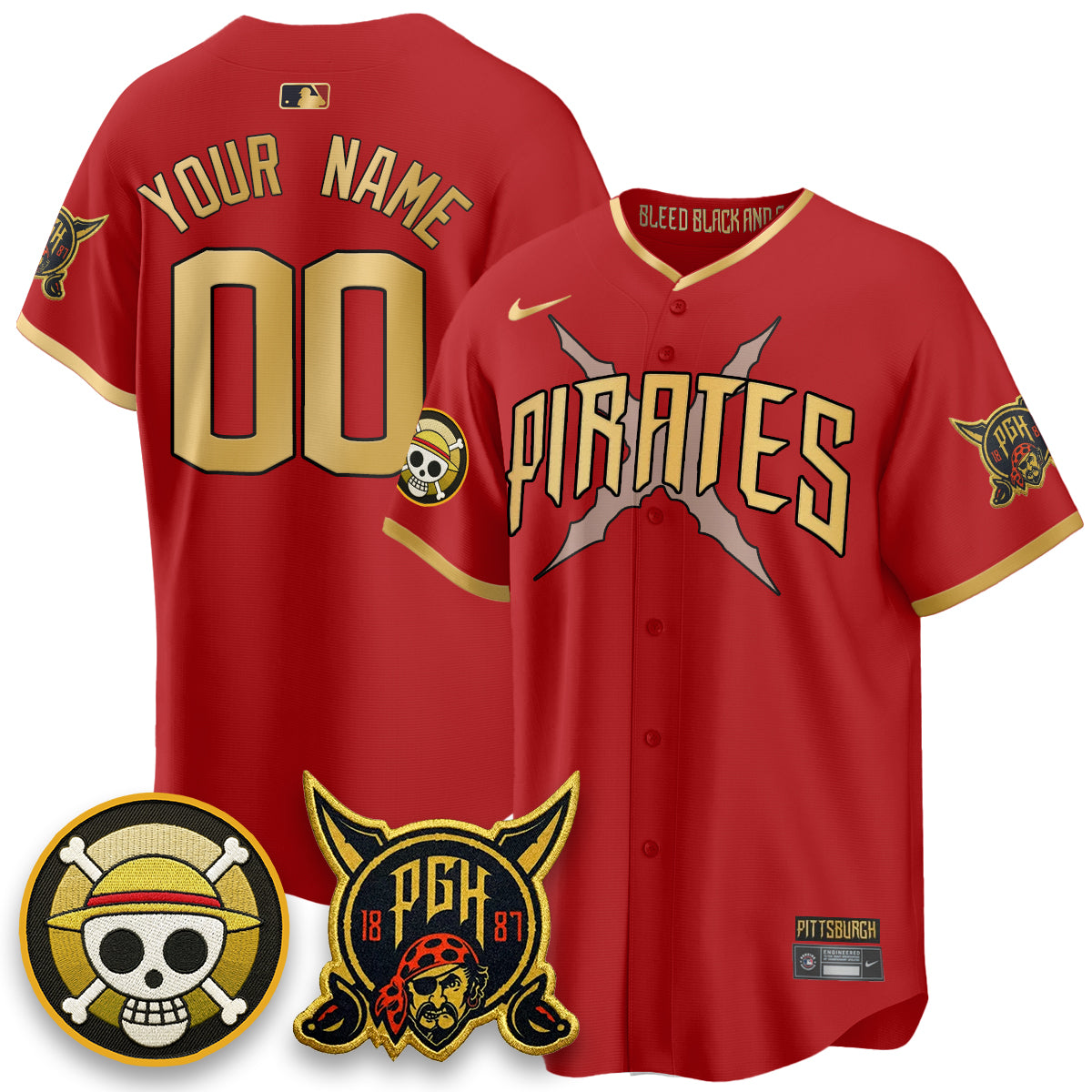 PIT 2026 City Connect x One Piece Vapor Limited Custom Jersey - All Stitched