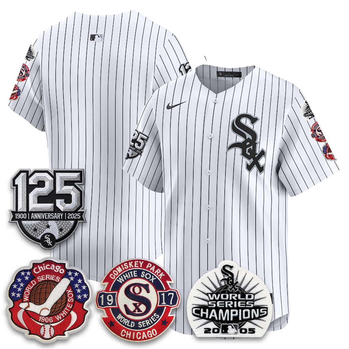 CWS 125th Anniversary - W.S Champions Edition Vapor Jersey - Stitched