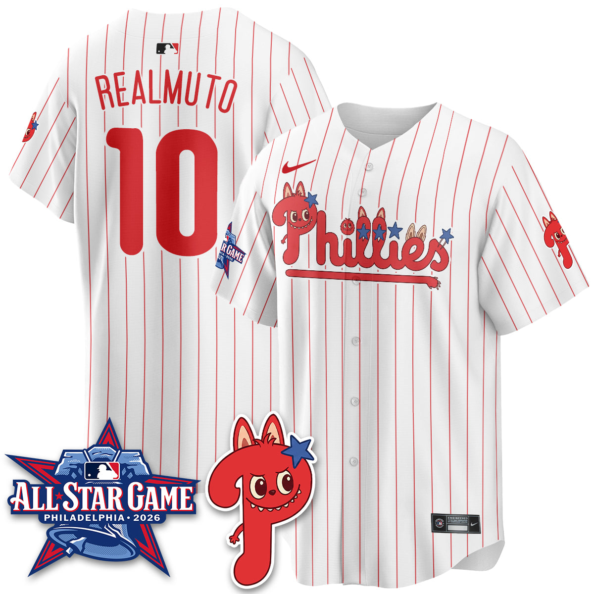 Philadelphia Phillies Fanged Rabbit Doll  Vapor Limited Jersey - Stitched