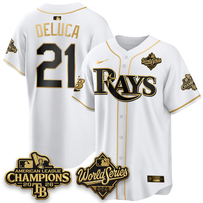 TB 2026 AL Champions Gold Edition Vapor Jersey - Stitched