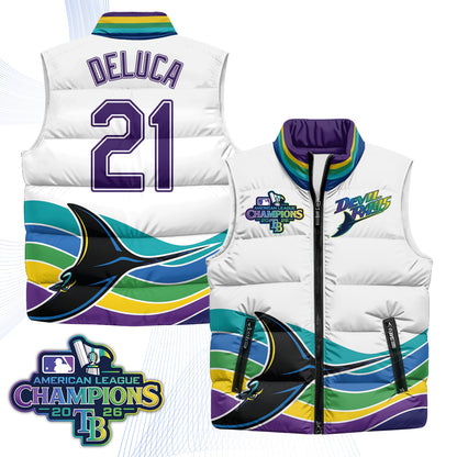 Tampa Bay Rays 2026 AL Champions Limited Puffer Vest - Printed