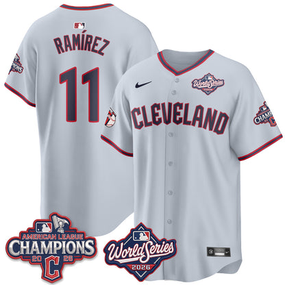 CLE 2026 AL Champions Vapor Jersey - Stitched