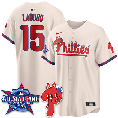 Philadelphia Phillies Fanged Rabbit Doll  Vapor Limited Jersey - Stitched