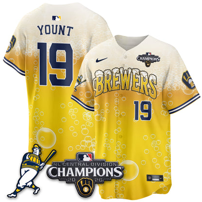 Milwaukee Brewers 2026 NL Division Champs Vapor Jersey V2- Stitched