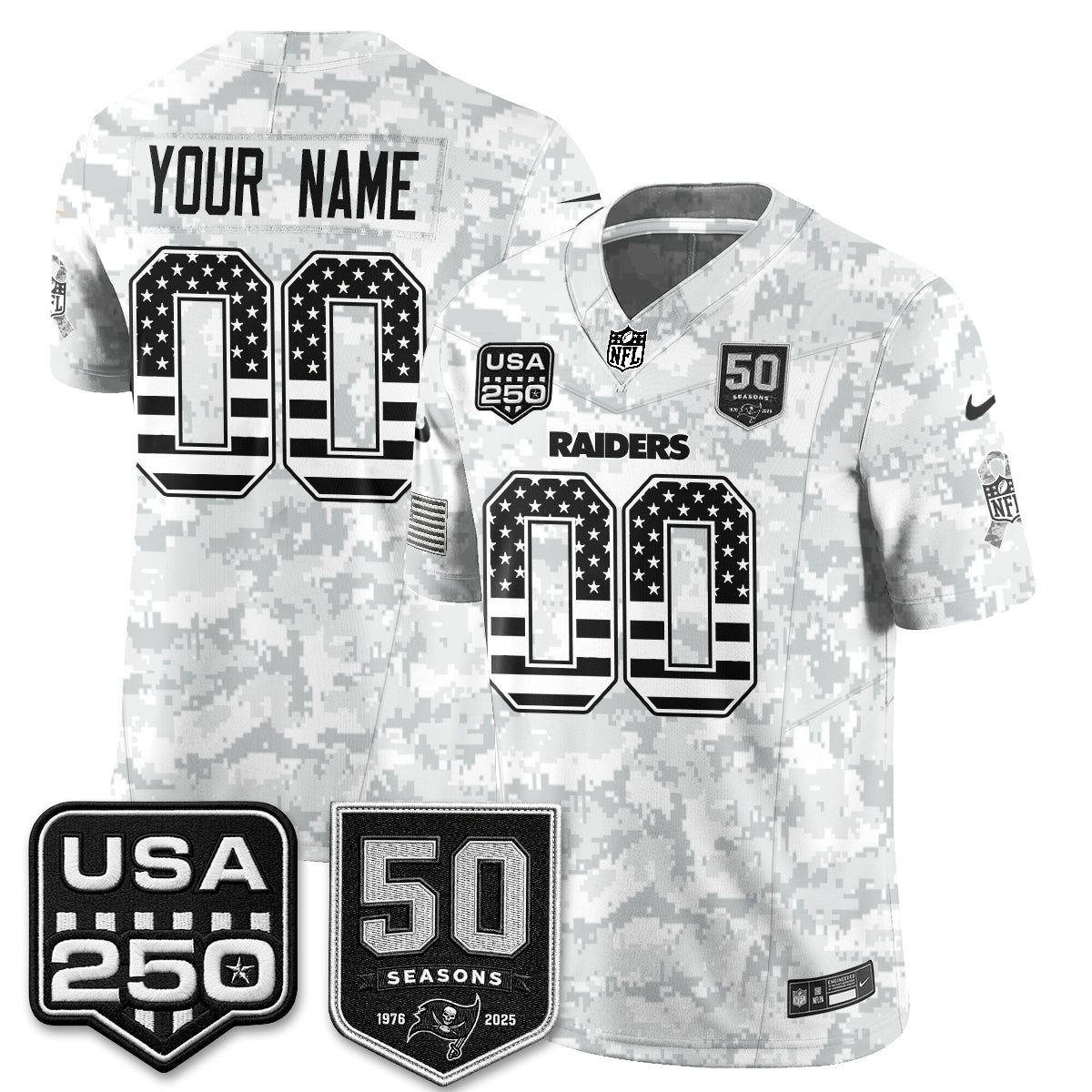 Tampa Bay Buccaneers 2026 Salute to Service Edition Vapor Custom Jersey - Stitched