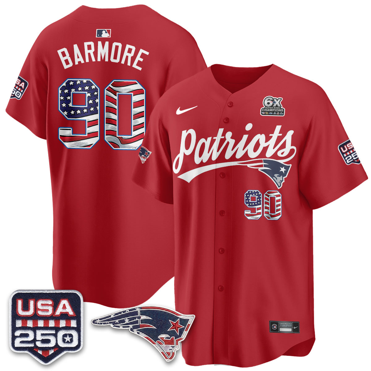 New England Patriots America Edition Vapor Jersey - Stitched