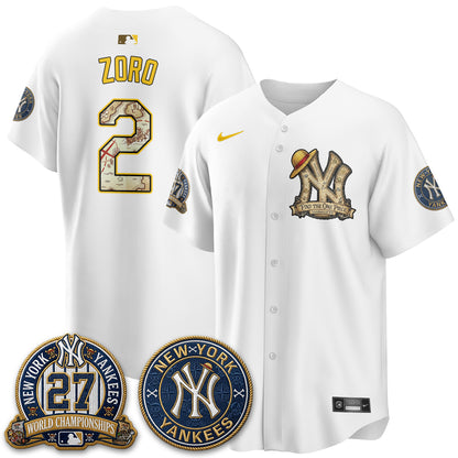 New York Yankees x OP Japanese Cartoon Limited Jersey -  Stitched
